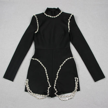 Black Bandage Jumpsuit HL9613