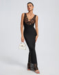 Lace V-neck Bandage Maxi Dress