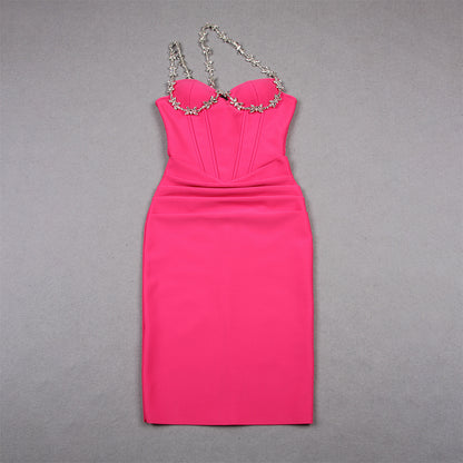 Rose Red Bandage Dress HL9661