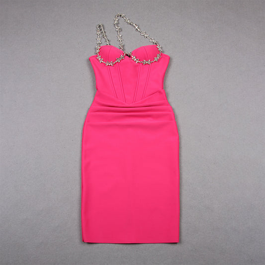 Rose Red Bandage Dress HL9661
