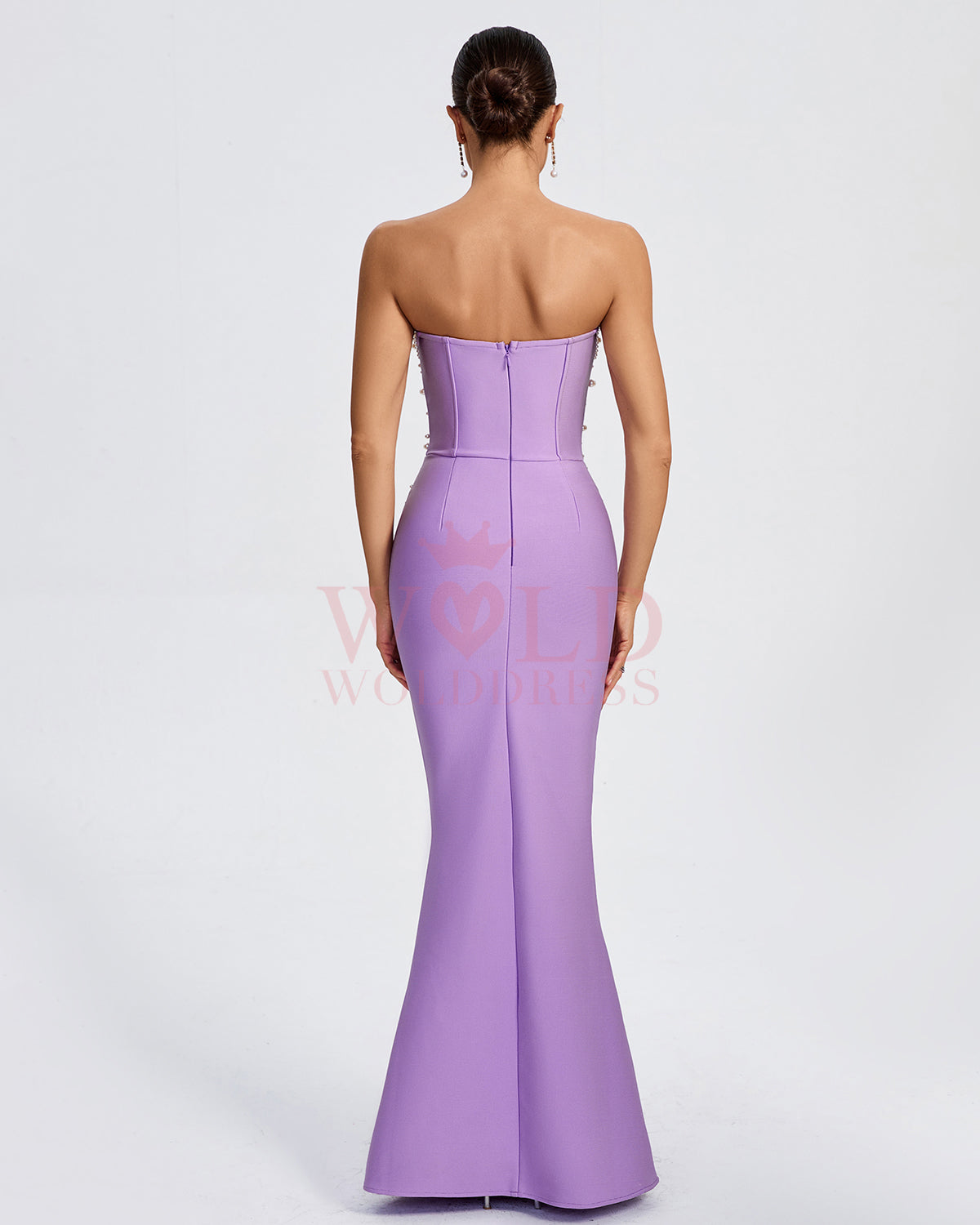 Pearl Detail Maxi Mermaid Bandage Dress