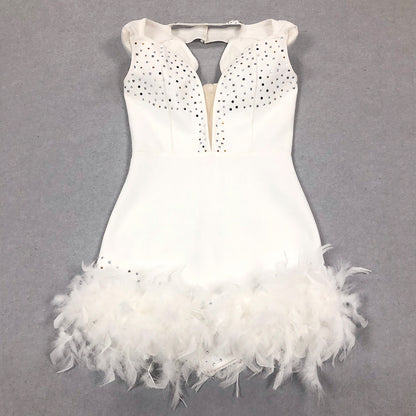 White Bandage Dress HL9754