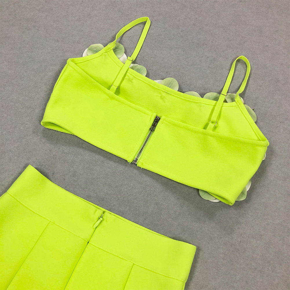 Green Flotal Strappy Bandage Set