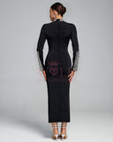 Luxury Crystal Detail Bandage Dress