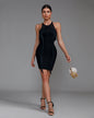 Tassel Mesh Mini Bandage Dress