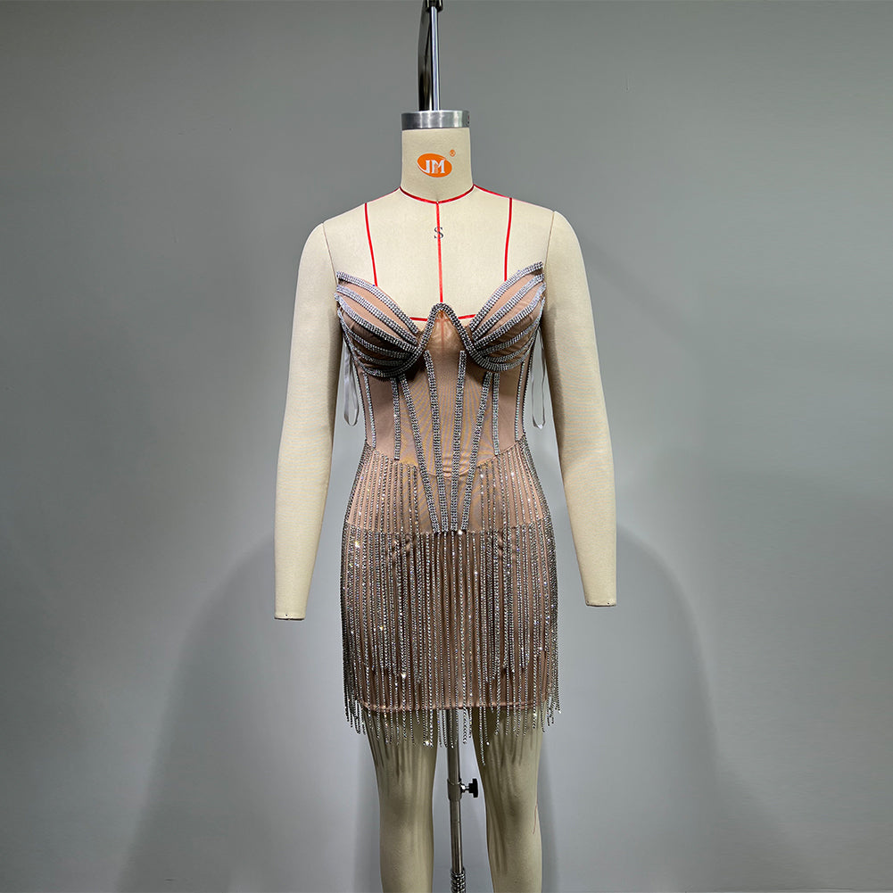 Apricot Bodycon Dress HT1010