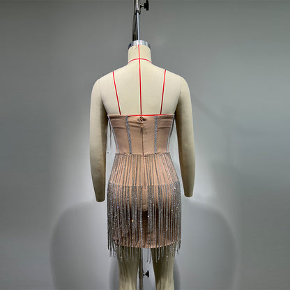 Strapless Sleeveless Sexy Mini Bodycon Dress HT1010
