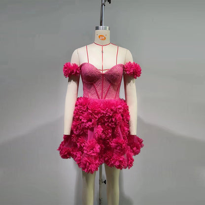 Rose Red Bodycon Dress HT10120