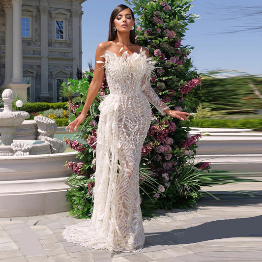 White Bodycon Dress HT10870