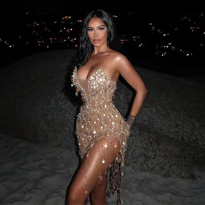 Gold Bodycon Dress HT20150