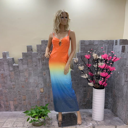 Gradint Ocean Style Strappy Bodycon Dress