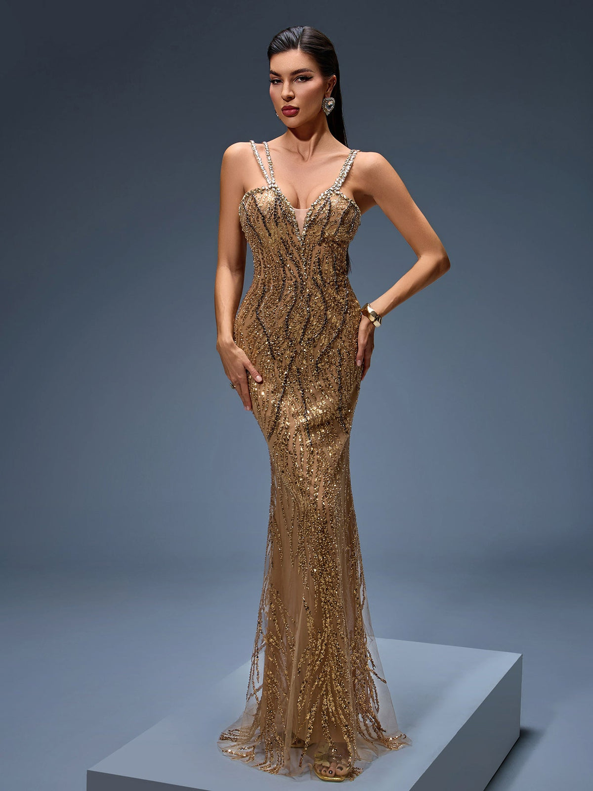 Brown Dress HT21800