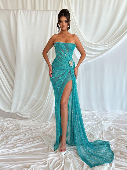 Turquoise Bodycon Dress HT21910