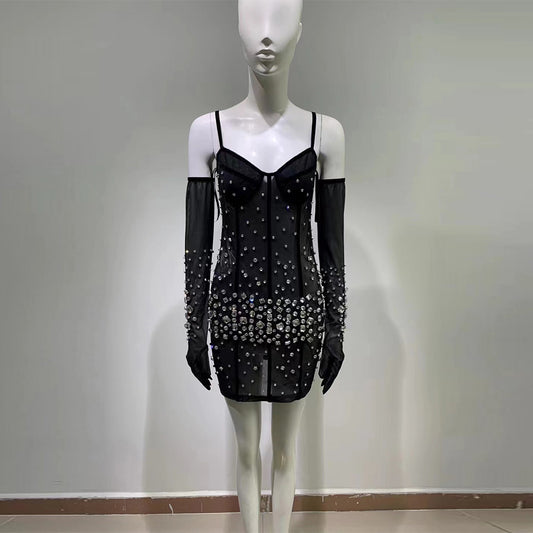 Black Bodycon Dress HT906