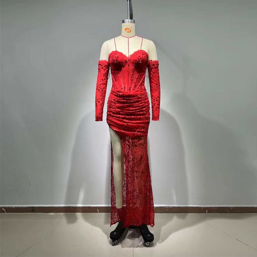 Red Bodycon Dress HT963