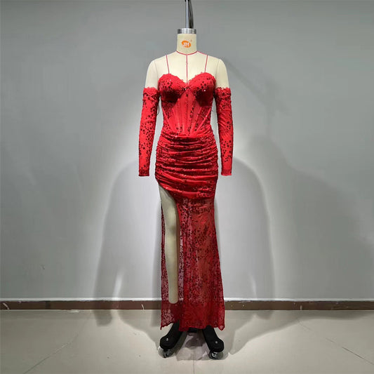 Red Bodycon Dress HT963