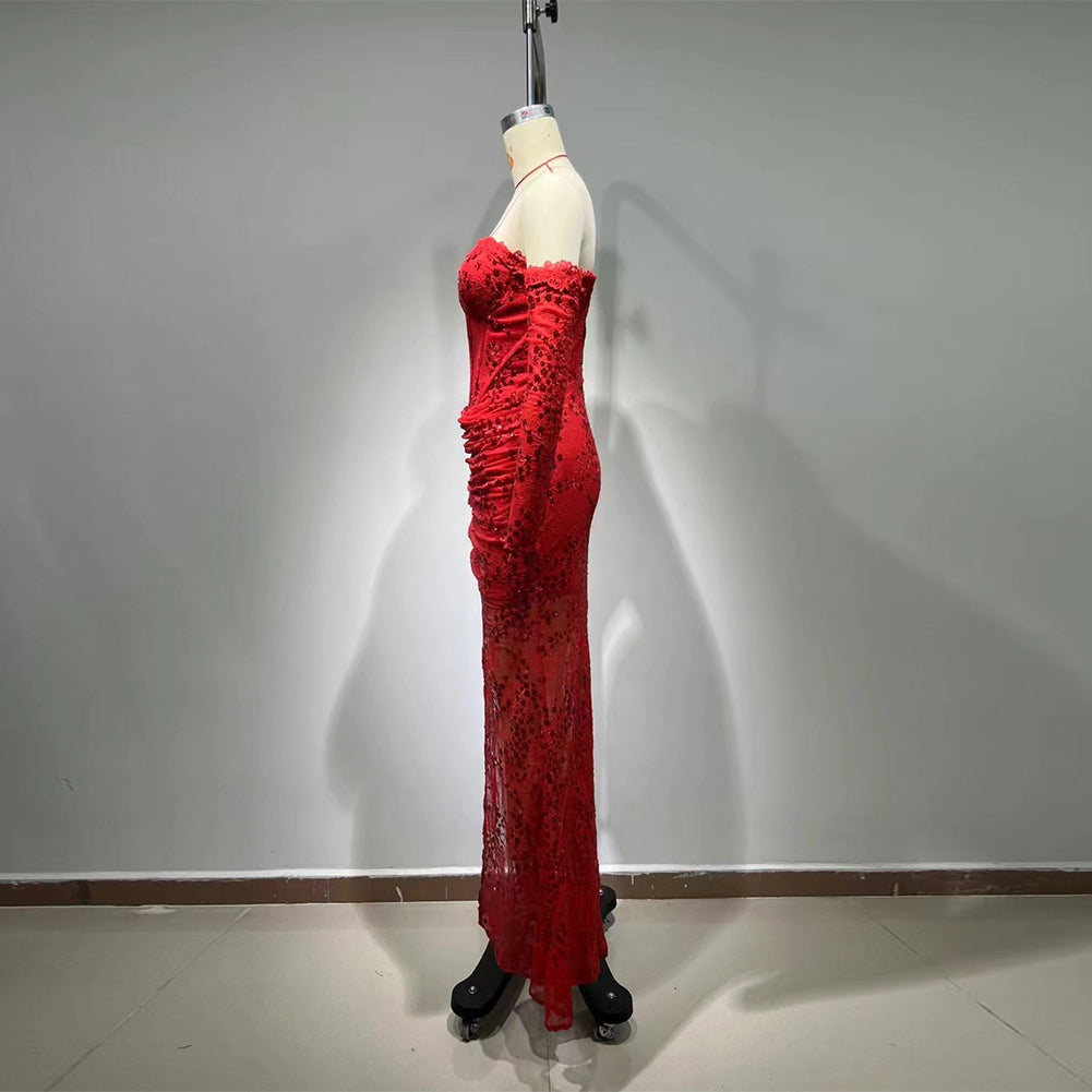 Red Bodycon Dress HT963