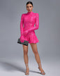 Pink Sequins Mini A-Line Dress