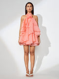 Sweet Layered Mini Backless Dress