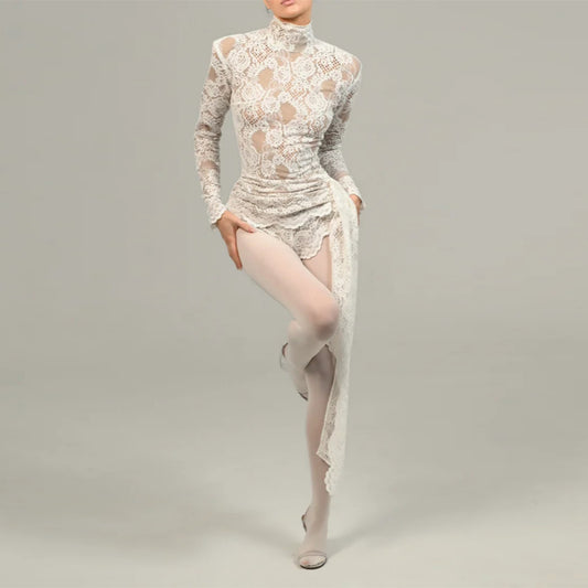 White Floral Lace Jumpsuit