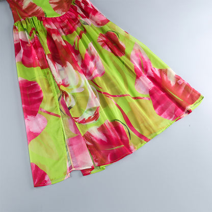Strapless Sleeveless High Split Maxi Dress KLYF1217