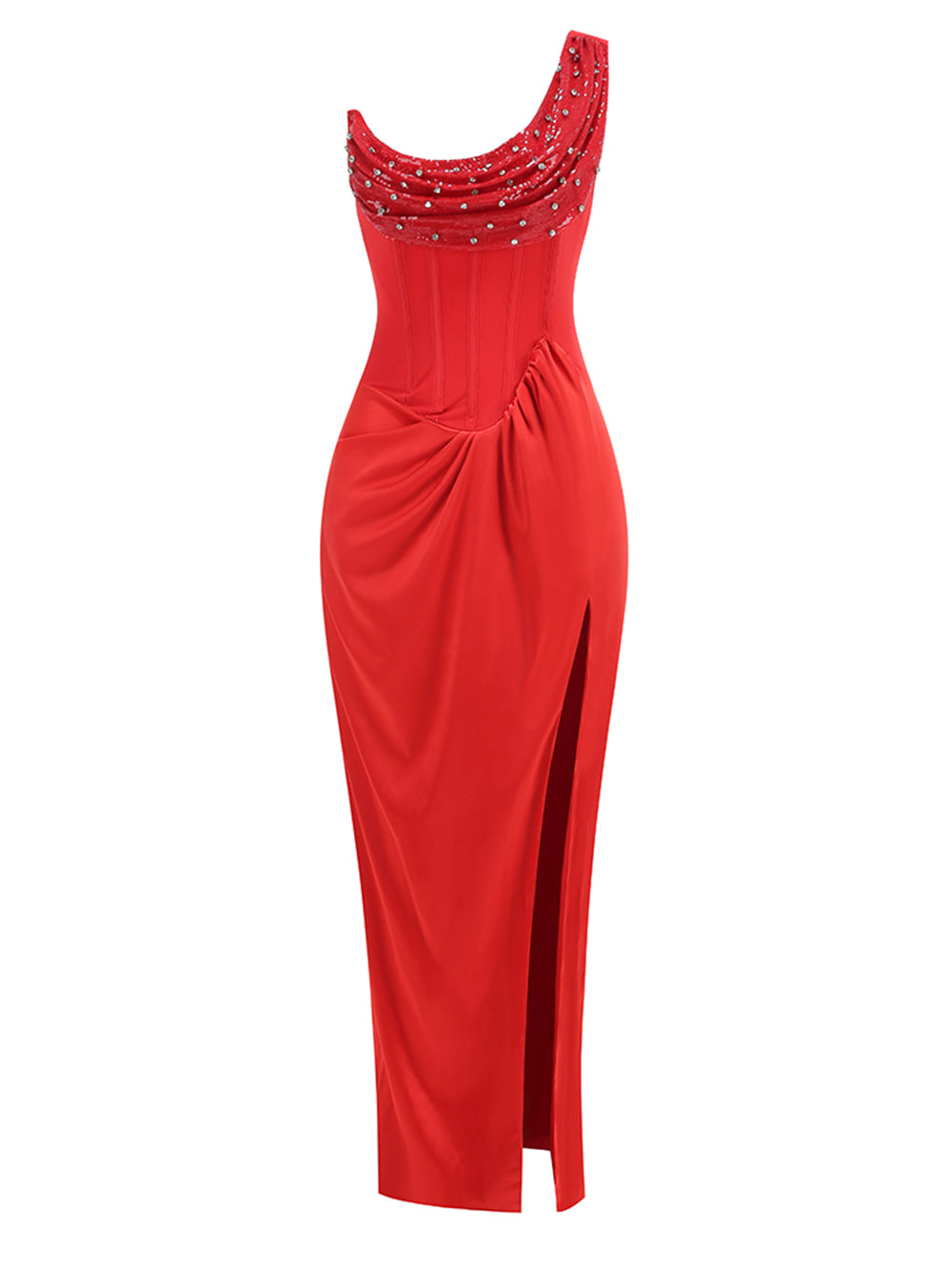 Round Neck Sleeveless Frill Maxi Dress KLYF1280