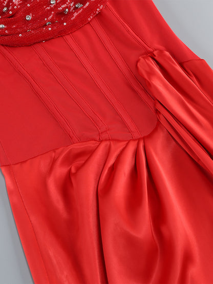 Round Neck Sleeveless Frill Maxi Dress KLYF1280
