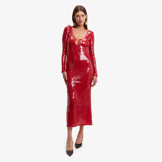 Shimmering Long Sequins Dress
