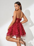 Floral Embellished Mesh Fairy Dress