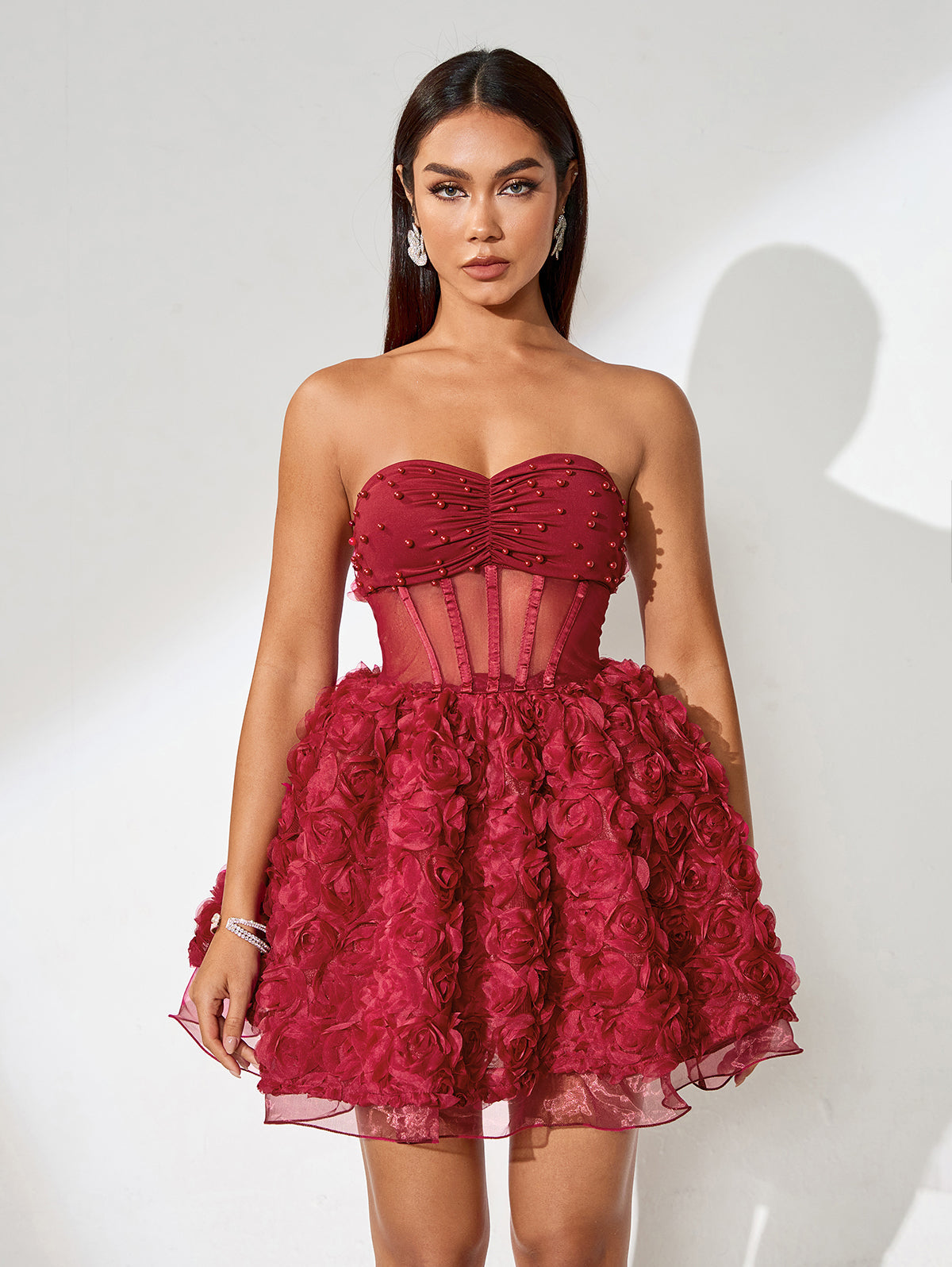 Floral Embellished Mesh Fairy Dress