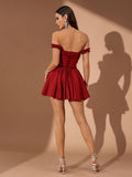 Ruffle Straps Corset A-line Mini Dress