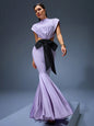 Bow-detail Open Back Maxi Dress