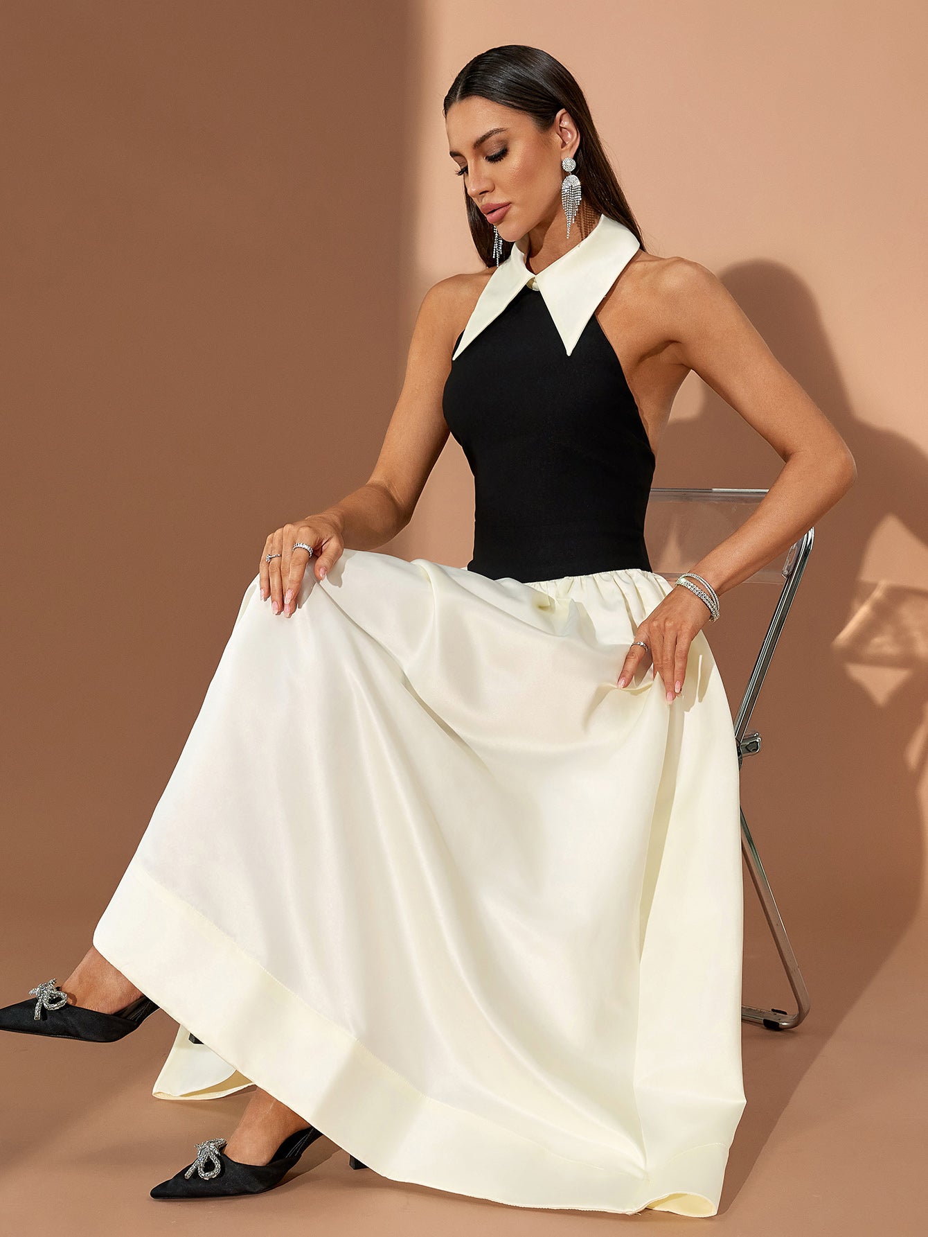 Black White Dress KLYF1481