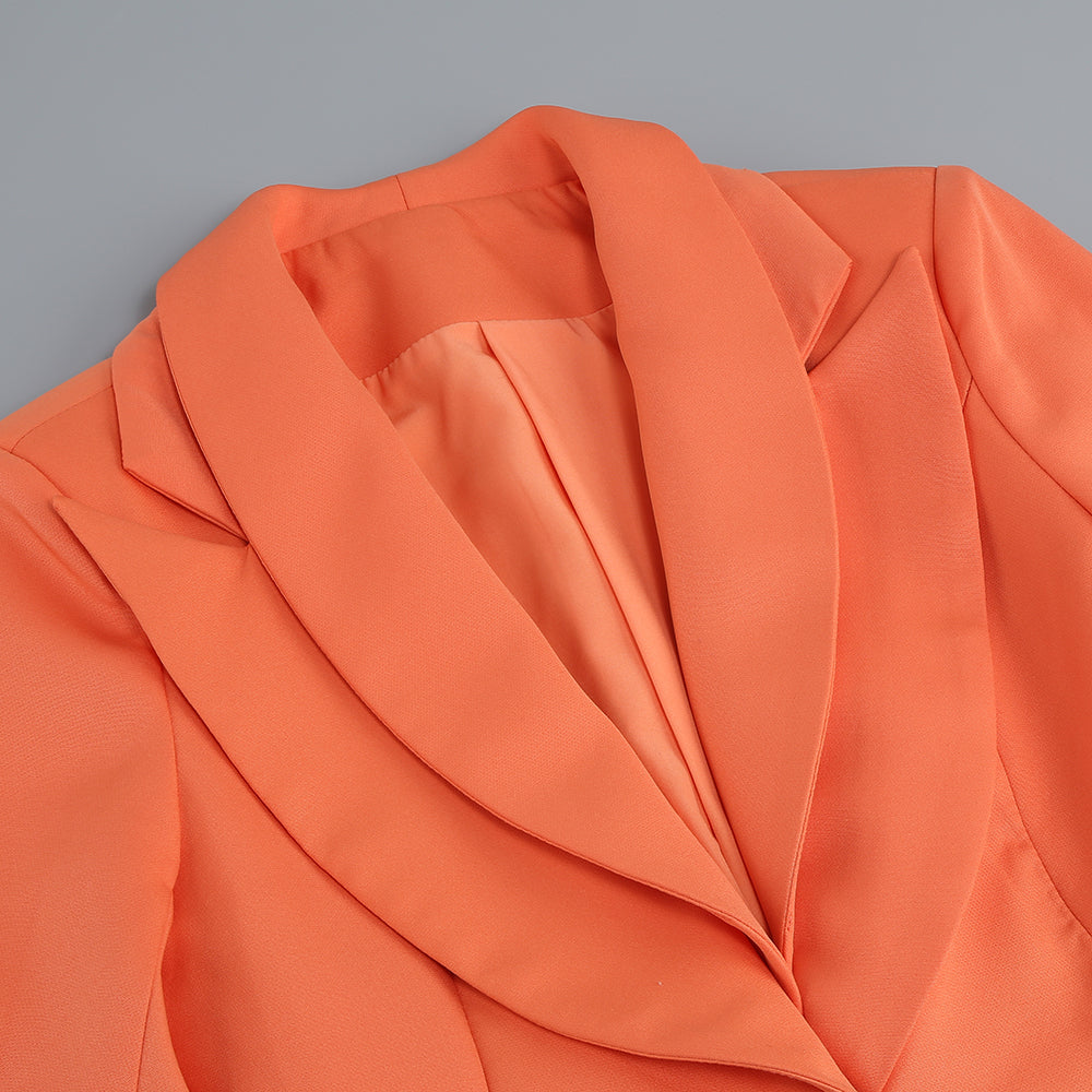 Orange Bodycon Set KLYF575 4