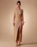 Backless Crystallized Maxi Dress