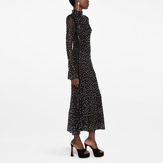 Black Rhinestone Dress