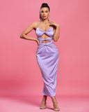 Strapless Hollow Out Maxi Dress