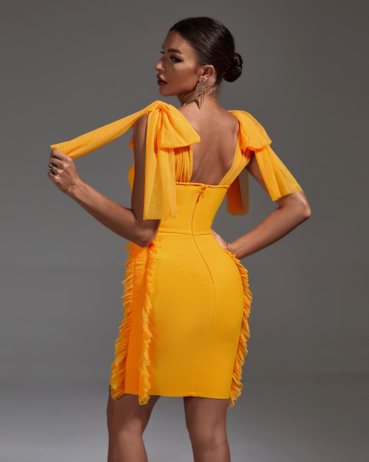 Elegant Strap Mini Bandage Dress