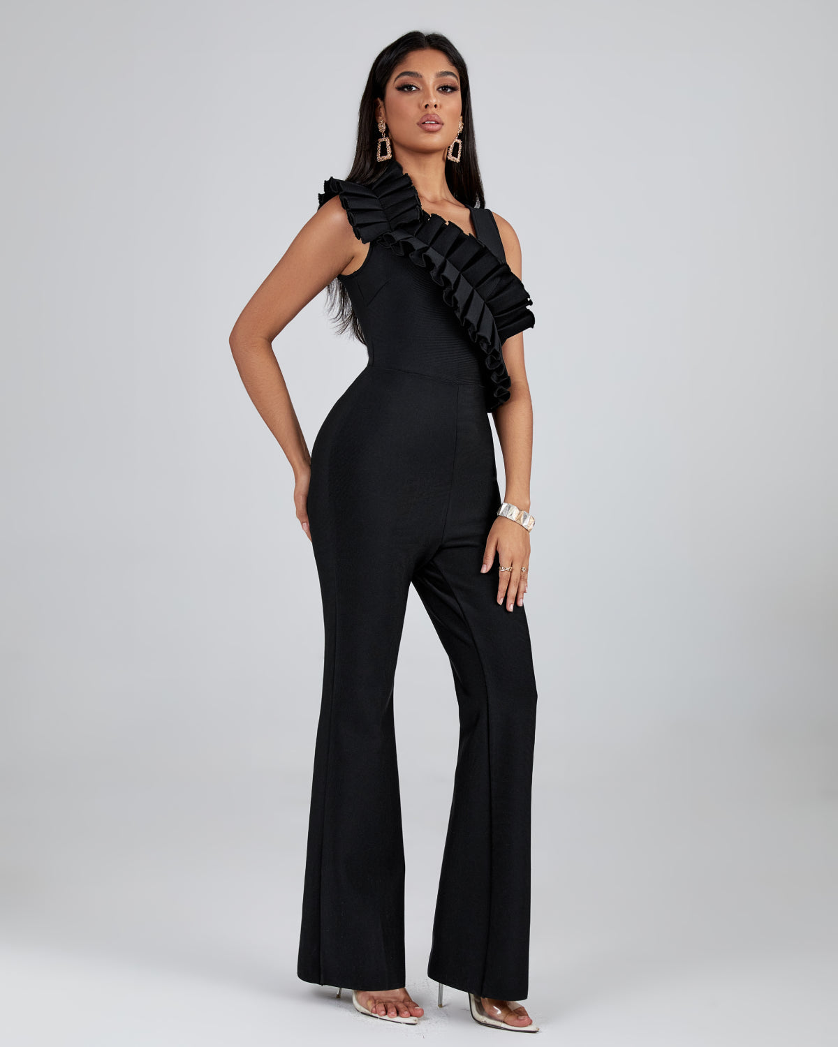 Exclusive Ruffled Bandage Jumpsuit