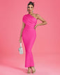 One Shoulder Ruched Formal Bandage Dress