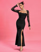 Sexy Lace Corset Bandage Maxi Dress
