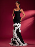 White Wisteria Bandage Maxi Dress