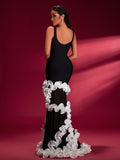 White Wisteria Bandage Maxi Dress