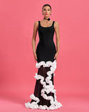 Open Back Wisteria Bandage Maxi Dress
