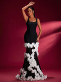 White Wisteria Bandage Maxi Dress