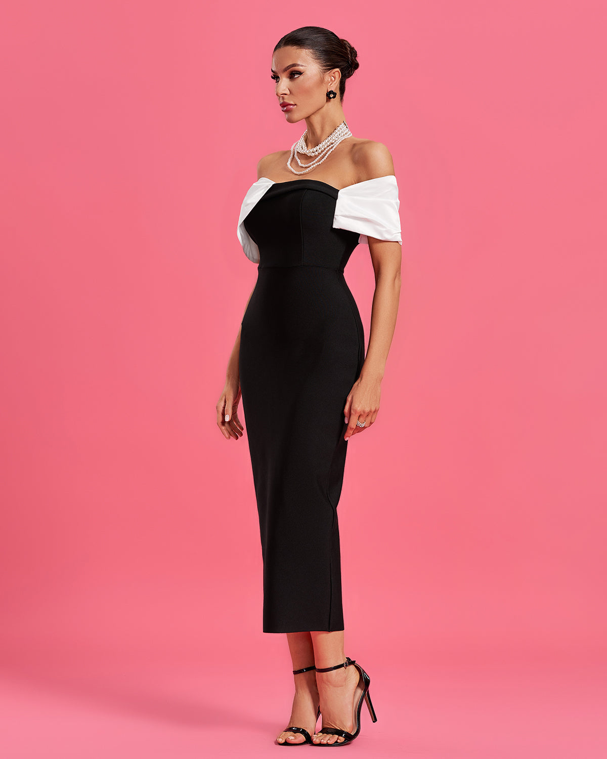 Sutton Asymmetrical Bandage Midi Dress