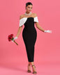 Sutton Asymmetrical Bandage Midi Dress