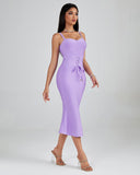 Strappy Corset Midi Bandage Dress