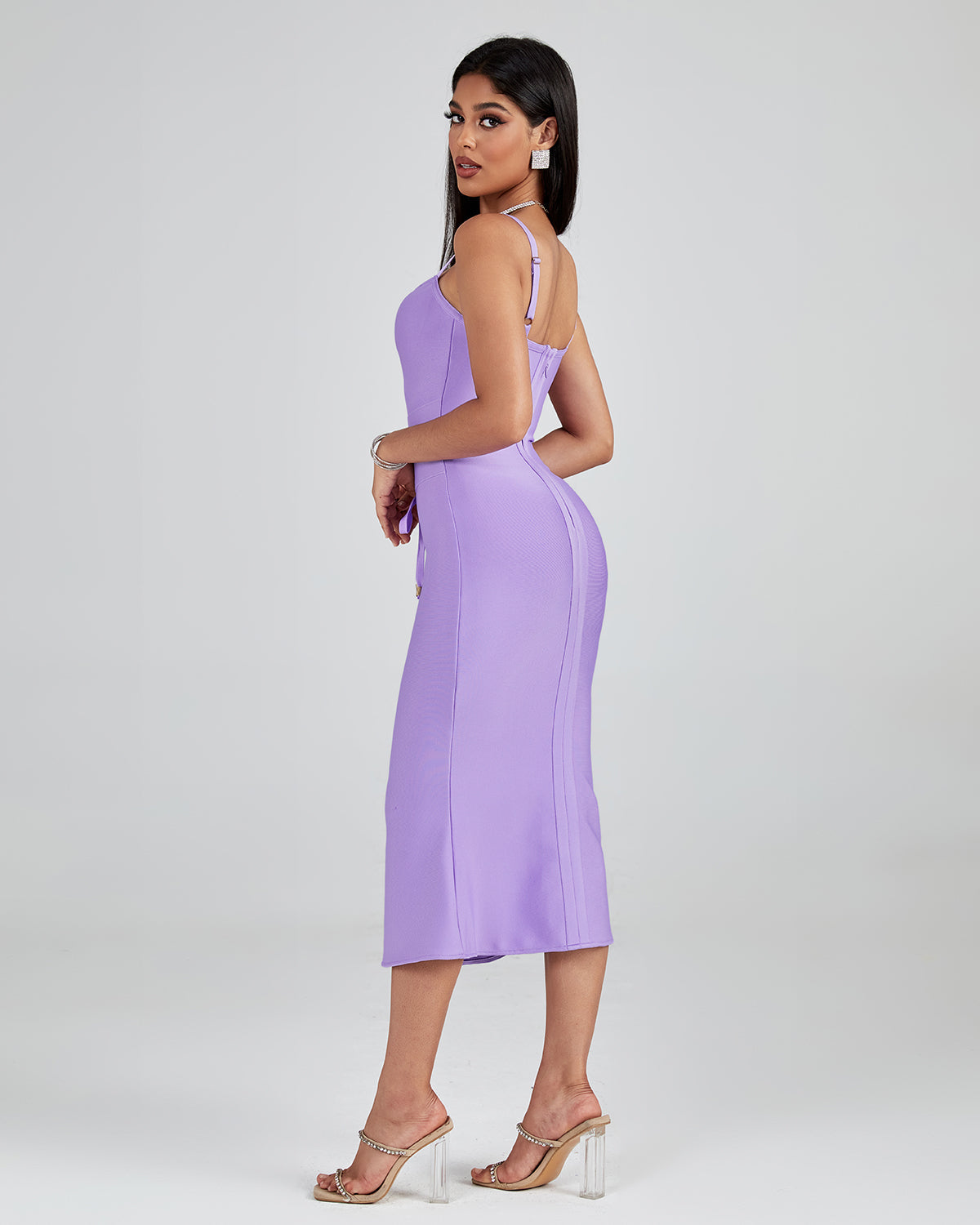 Strappy Corset Midi Bandage Dress