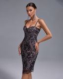 Sexy Lace Strappy Midi Bandage Dress